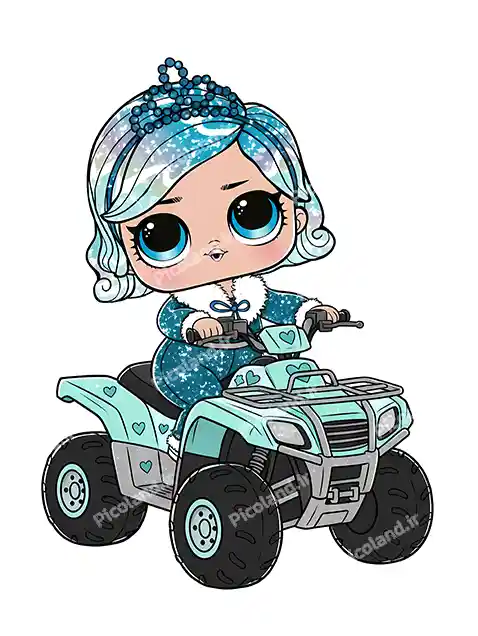 عکس با کیفیت 4K دختر کیوت گروه ال او ال سوار موتور چهار چرخ کد0458