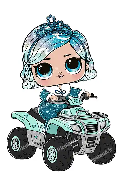 عکس با کیفیت 5K دختر کیوت گروه ال او ال سوار موتور چهار چرخ کد0459