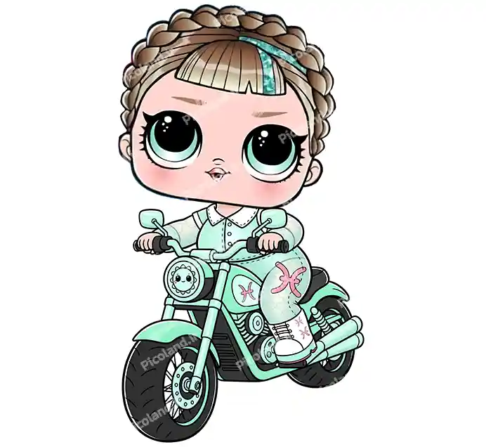 عکس با کیفیت 5K دختر کیوت گروه ال او ال سوار موتور کد0460