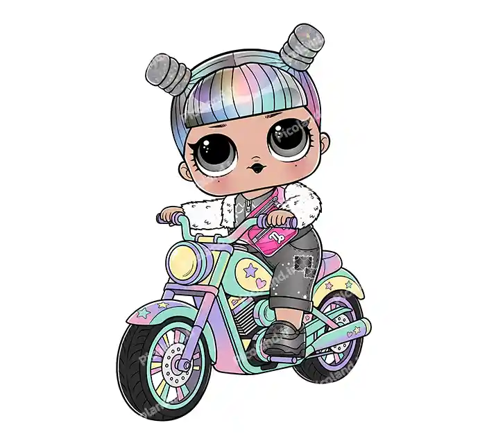 عکس با کیفیت 5K دختر کیوت گروه ال او ال سوار موتور کد0464