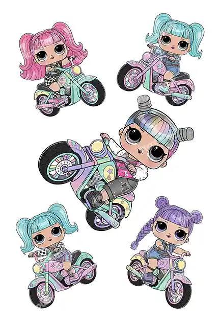 عکس با کیفیت 5K دختر کیوت گروه ال او ال سوار موتور کد0465