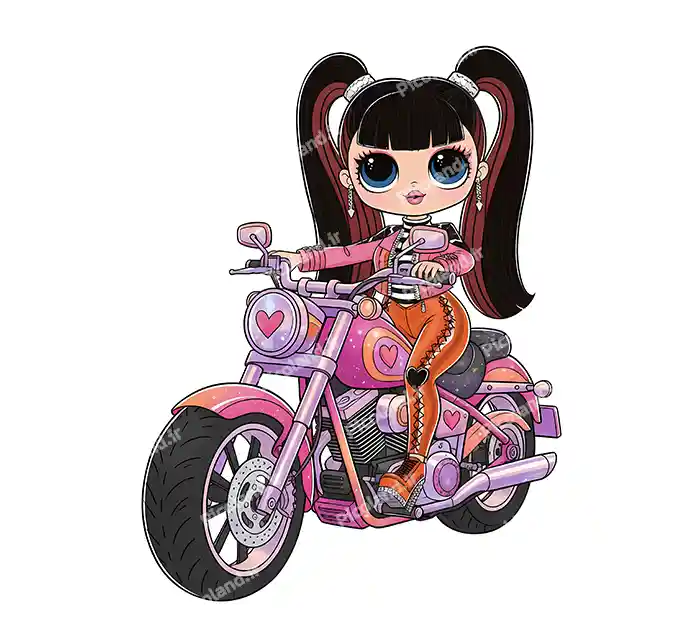 عکس با کیفیت 4K دختر کیوت گروه ال او ال سوار موتور کد0468