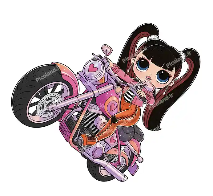 عکس با کیفیت 4K دختر کیوت گروه ال او ال سوار موتور کد0469