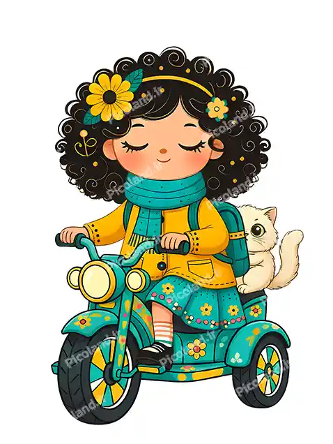 عکس با کیفیت 4K دختر کیوت سوار موتور کد0485