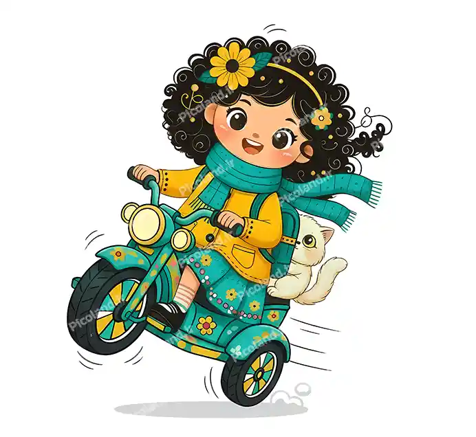 عکس با کیفیت 4K دختر کیوت سوار موتور کد0487